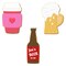 CookieCutter.com 3 Piece Drinks Cookie Cutter Set Beer Mug, Latte Cup, Bottle, USA
